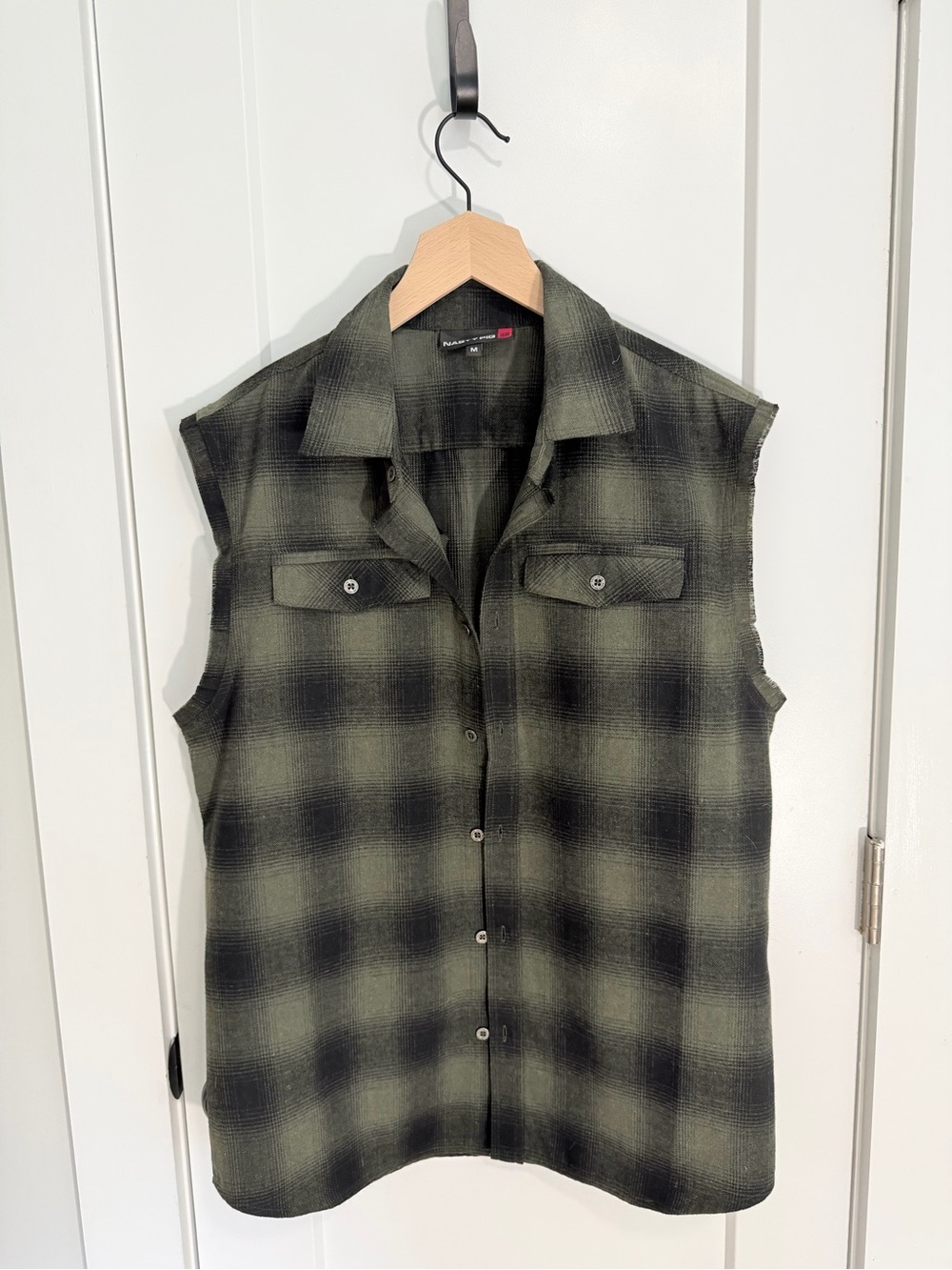 Nasty Pig Brawn Sleeveless Shirt - Army Green & Black Plaid